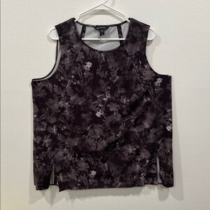 Athleta Zephyr Refined Tank- Black Floral Print